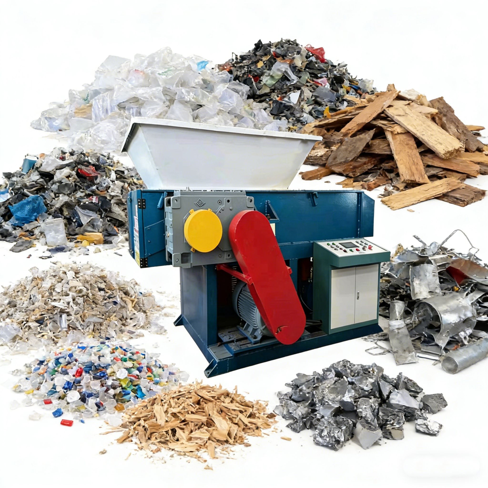 Hydraulic single shaft shredder