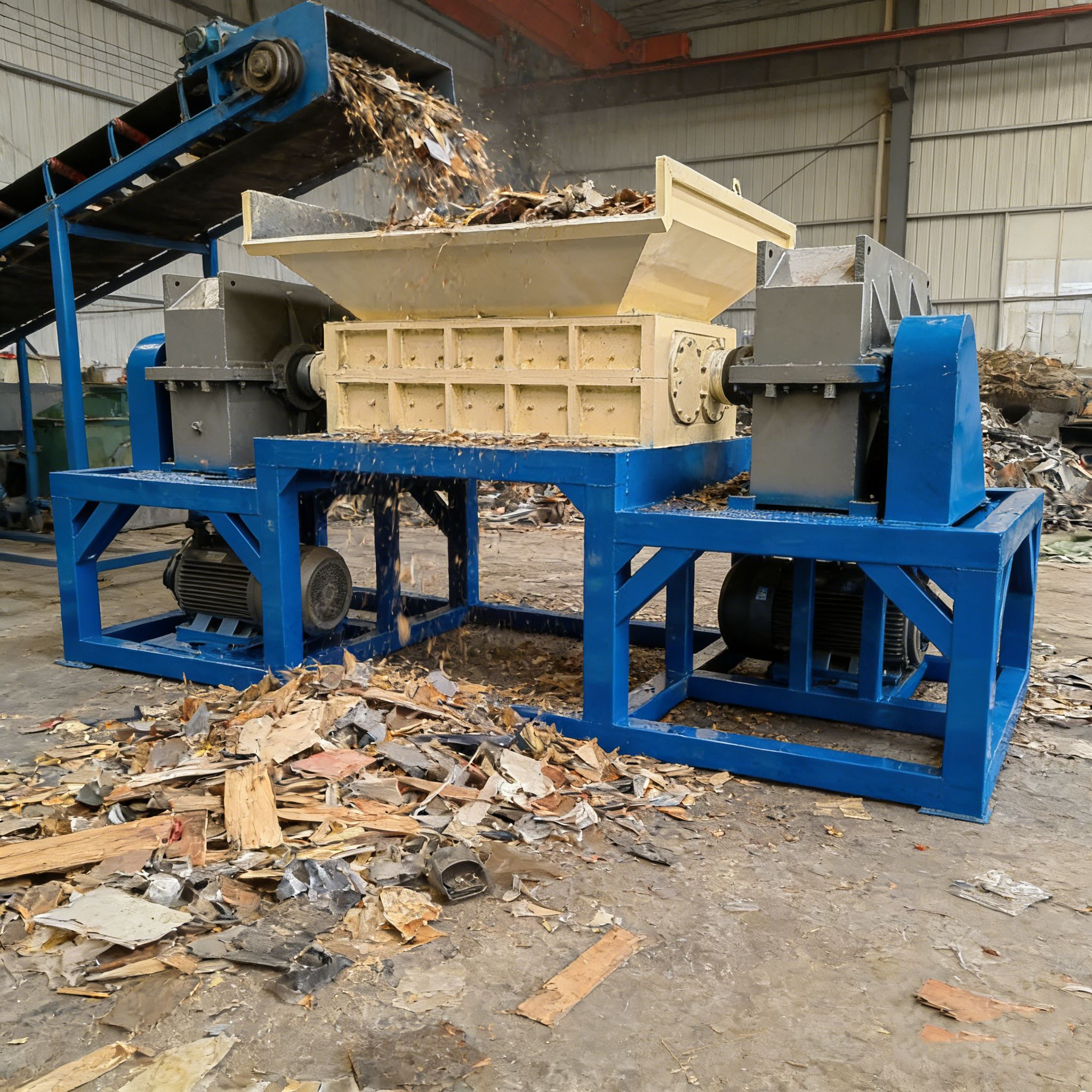 Dual-shaft shredder